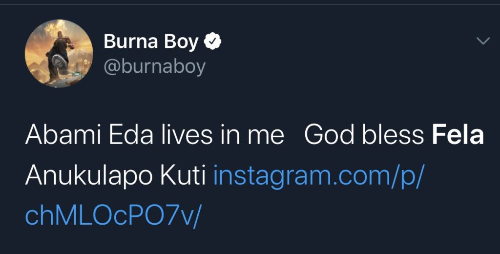 Fela Didn’t Inspire Me – Burna&nbsp;Boy