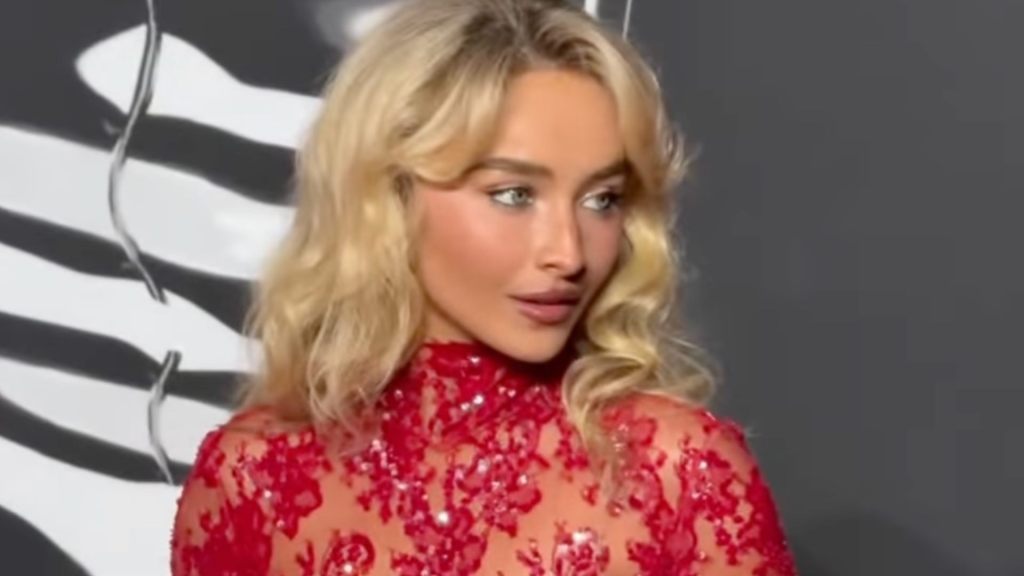 Sabrina Carpenter sets the internet ablaze in a breathtaking red lace&nbsp;gown