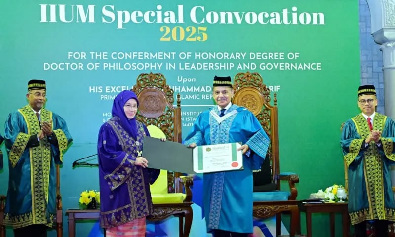 PM Shehbaz Awarded Malaysian Honorary&nbsp;PhD